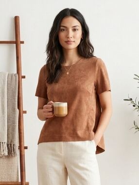 BCBGMaxazria Mariko Suede Shirt